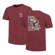 Mississippi State Bulldog Stance Comfort Colors Pocket Tee